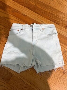 Levi’s Womens High-Rise Light Wash Denim Shorts